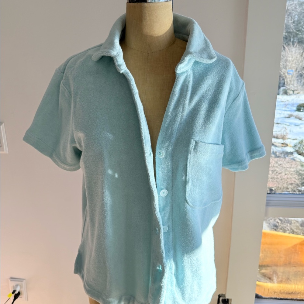 Frankie’s Bikinis M Terricloth Beach Shirt